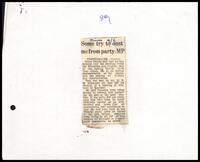 Times newspaper clipping regarding M. E. H. Mohamed Ali