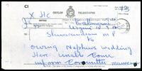 Telegram from [?] to Shivasundaram MP