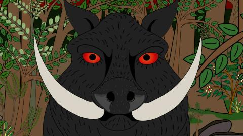 The wild King Komban matures into a frightening forest adversary