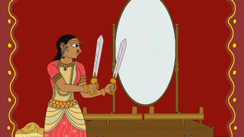Ponnar and Shankar&#039;s sister Tangal send power to her brothers&#039; swords