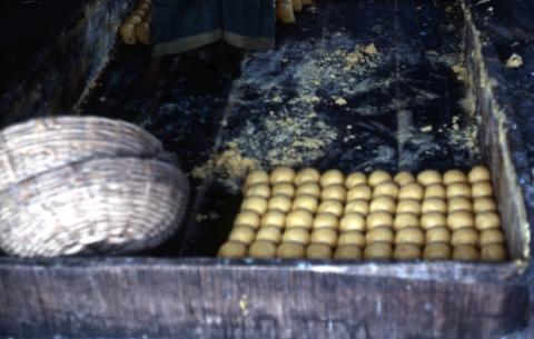 Photo of jaggery lumps made from sugarcane
