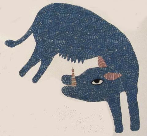 Gond painting - mother boar only