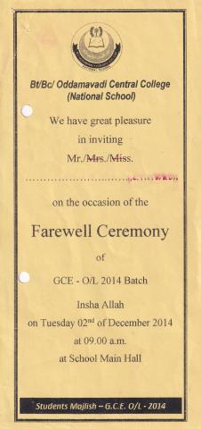 Farewell Ceremony