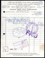 Eastern Paper Mill Corporation&#039;s Cash Sale Receipt