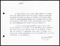 Statement for press - S. J. V. Chelvanayakam