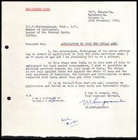 Letter from M. Singaravelu to S. J. V. Chelvanayakam