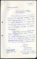 Letter from V. Subramaniam [Secretary, Molimarttathal Ilaippariya Uliyar Sangam Neduntivu area] to S. J. V. Chelvanayakam