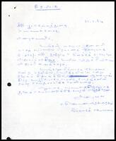 Letter from K. Sivananthasuntharam (ITAK Executive Secretary) to P. Sellathurai