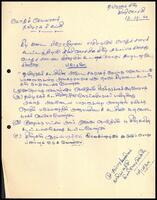 Letter from M. Subramaniam [Secretary, Kilinochchi Branch] to the General Secretary, ITAK