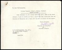 Letter from I. M. R. A. Iriyagolle to S. J. V. Chelvanayakam