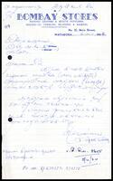 Letter from M. Palaniyandi [Bombay Stores] to the Joint Treasurer, ITAK
