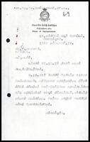 Letter from S. J. V. Chelvanayakam to E. Thuraisamy