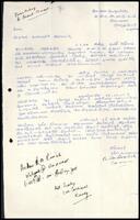 Letter from V. K. Velupillai to the Administrative Secretary