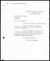 Letter from S. J. V. Chelvanayakam to S. C. Mahadeva