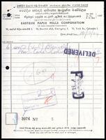 Eastern Paper Mill Corporation&#039;s Cash Sale Receipt