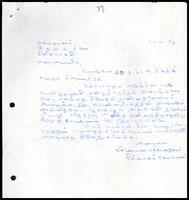 Letter from K. Sivananthasuntharam (ITAK Executive Secretary) to ITAK Secretary, Kilinochchi Branch