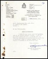 Letter from [?]. Gunawardena [Minister of Industries and Fisheries] to S. J. V. Chelvanayakam