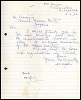 Letter from A. S. Ariyan to ITAK Secretary