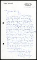 Letter from John K. Christodas to his family