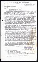 Letter from P. Vithyanandasarma [Secretary, Arasanka Eluthuvinaignar Sankam Jaffna Branch] to the President of Health Service