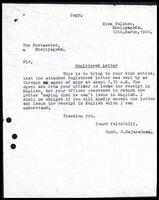 Letter from S. Rajaratnam to the Postmaster, Eheliyagoda