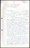 Letter from A. Nagalingam [Postmaster, Puttalam] to S. J. V. Chelvanayakam