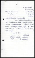 Letter from V. Sivalingam to ITAK Secretary