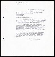 Letter from ITAK [secretary?] to V. Dharmalingam Esq. M. P.