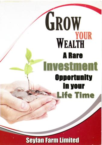 GROW YOUR WEALTH A Rare Investment Opportunity In your Lifetime Pamphlet page 1
