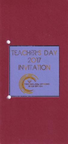 Invitation to TEACHER&#039;S DAY 2017 page 1