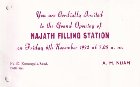 Opening Ceremony Of NAJATH FILLING STATION